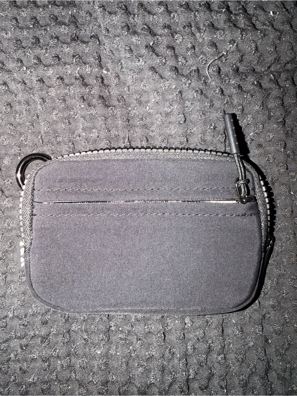 RFID Black Zip Phone Wallet with ID Window and Key Ring/ large backpack